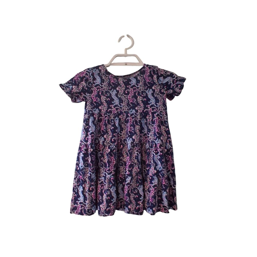 Lilly Pulitzer Mini Jodee On the Catwalk Dress girls S 4 5 Peru cotton knit